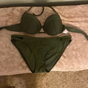 Olive Green Women Bikini Set